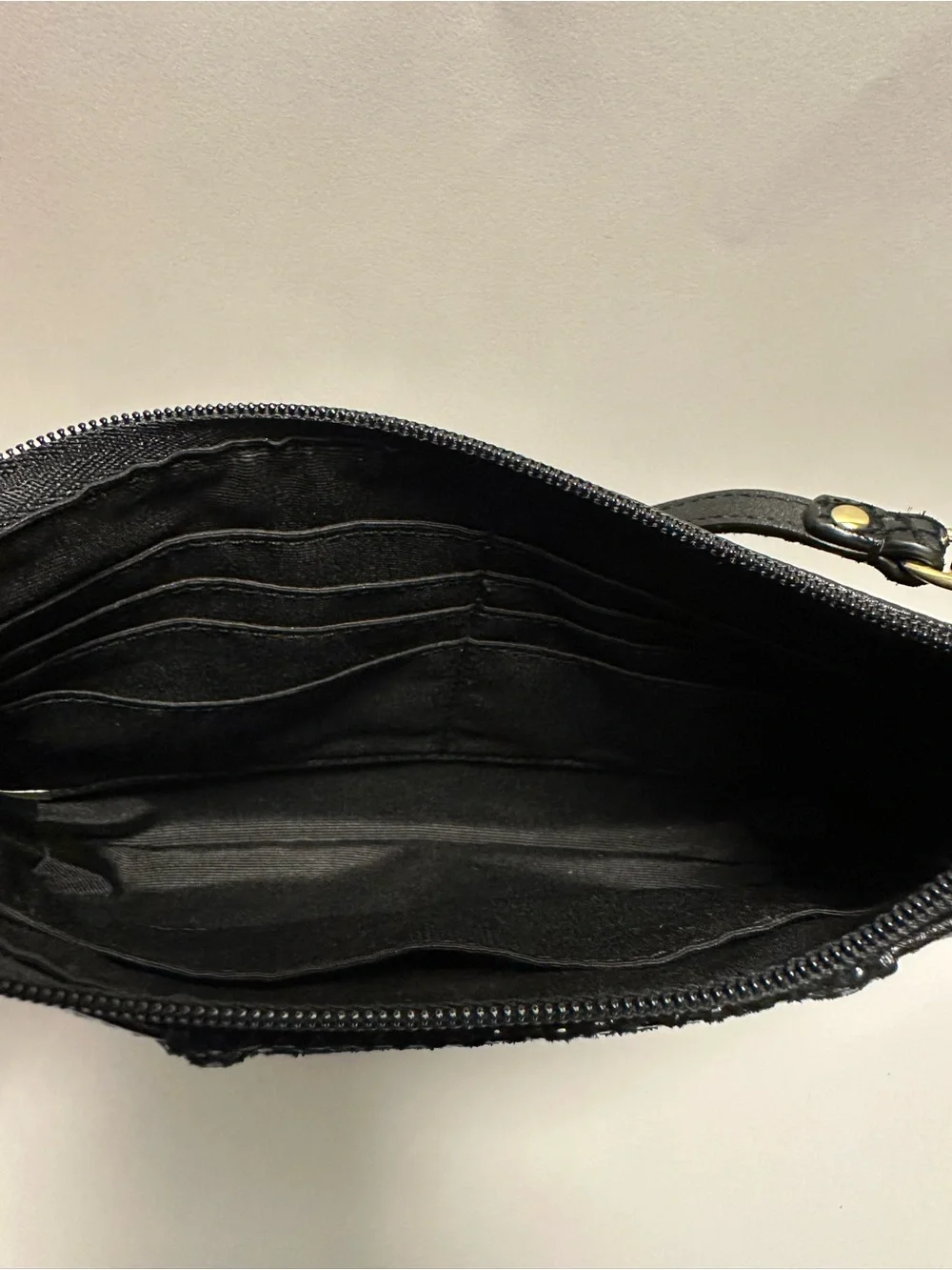 Coach Black Leather Convertible Wristlet